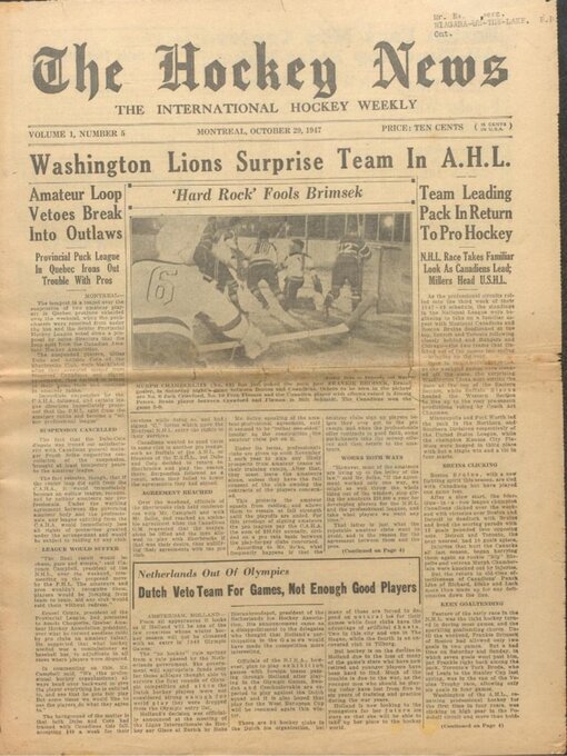 Title details for The Hockey News by Roustan Media Ltd. - Available